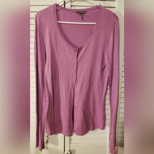 Kristin Davis Lavender Cardigan Top Women's Size Medium